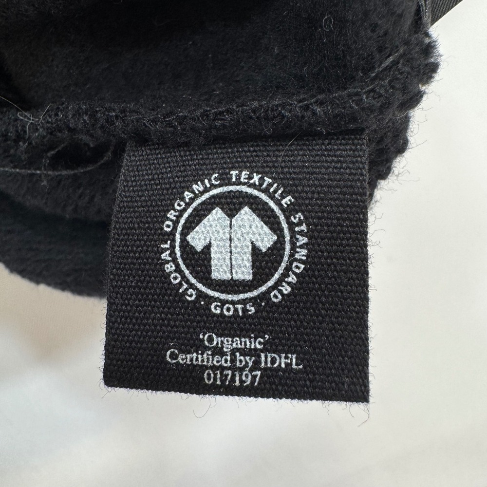 NWOT AllSaints Black Organic Cotton Gracie Sweatshirt Lace Ruffle Sleeve Large - Picture 11 of 15